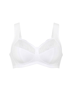 Бюстгальтер Orely рельефный, декоративные пуговицы, горошек, женский, белый Anita