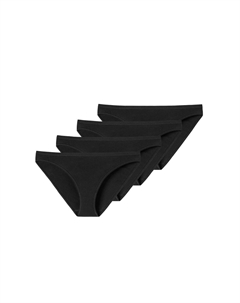 Мини-трусы, упаковка из 4 шт. 95/5 Organic, черный Schiesser