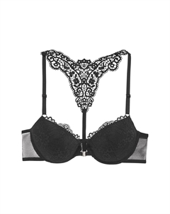 Женский кружевной бюстгальтер Melissa с чашечкой пуш-ап, черный Lascana