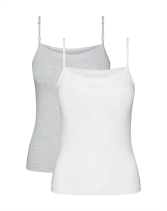 Комплект из 2 кружевных майок Premium Essentials для женщин, бежевый Tommy hilfiger