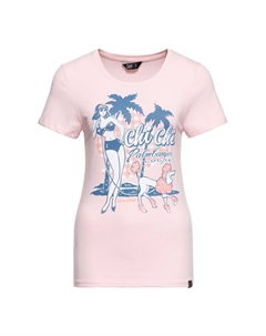 Рубашка с принтом и винтажным принтом спереди Chi Chi Beach Poodle, розовый Queen kerosin