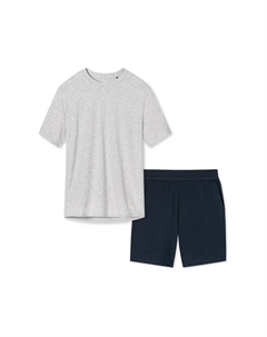 Пижамы из органического хлопка, цвет Dunkelblau Grau Schiesser