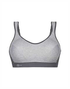 Дышащий спортивный бюстгальтер Extreme Control с максимальной поддержкой для женщин, цвет Heather Grey Anita