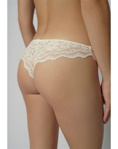 Женские кружевные бразильские трусы Wonderfulace с цветочным принтом, цвет Ivory Skiny