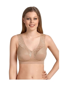 Бюстгальтер рельефный Microenergen, кружево, микрофибра, женский, цвет Deep Sand Anita