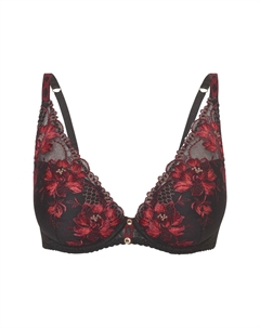 Женский кружевной бюстгальтер на косточках Lovessence с вышивкой и зубами мыши, цвет Noir Aubade