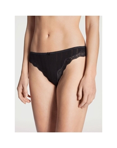 Женские трусы Etude Toujours с кружевным краем и бантом, черный Calida