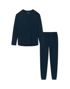 Пижамы из органического хлопка, темно-синий Schiesser