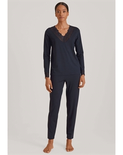 Женская кружевная пижама Elegant Dreams с V-образным вырезом, цвет Dark Lapis Calida