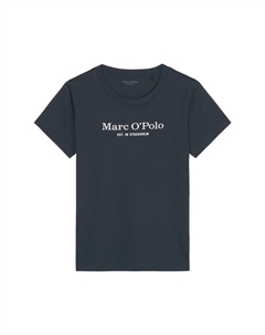 Рубашка для сна для женщин Mix n Match из органического хлопка с логотипом и принтом, цвет Dark Navy Marc o'polo