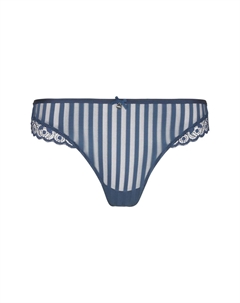 Стринги Amelie, слегка прозрачные, в полоску, женские, цвет Darkblue S.oliver