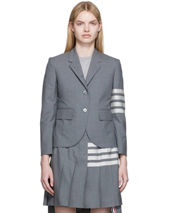 Серый пиджак с 4 полосами Thom browne