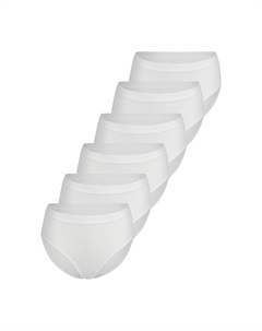 Трусы-миди, набор из 6 шт. GO Casual, цвет Silk White Sloggi