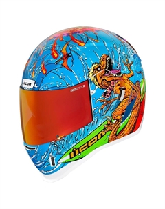 Шлем полнолицевой Airform Dino Fury, синий Icon