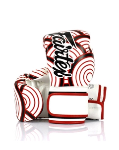 Перчатки Microfiber Gloves - Art Collections - Red Wave, белый Fairtex
