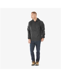 Мужской походный дождевик, черный Quechua