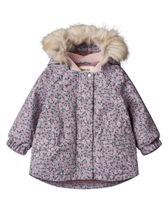 Уличная куртка «Jacket Mathilde Tech», с капюшоном, водонепроницаемая, дышащая, с легкой подкладкой, цвет winter flowers Wheat