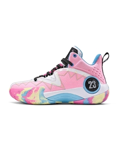 Баскетбольные кроссовки Basketball Shoes Unisex High-Top, розовый/белый Qiutexiong