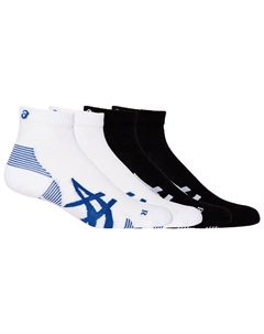 Носки для бега 2-Pack Cushion Run Quarter Sock, цвет Performance Black/Brilliant White Asics