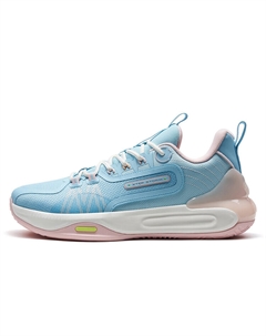 Баскетбольные кроссовки мужские с низким верхом светло-голубые / пудра цвета вишни Xtep