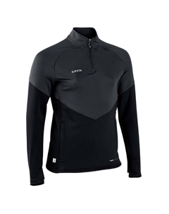 Толстовка футбольная Viralto+ для девочек, угольно-серый/черный Kipsta