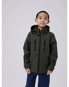 Уличная куртка "NKNALFA08 SOFTSHELL JACKET SPORT FO NOOS", с капюшоном, цвет Climbing Ivy Name it