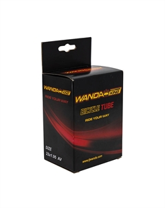 Велосипедная камера 22х1.95 AV 33 mm, черный Wanda