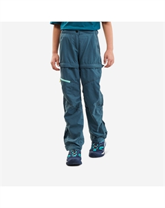 Детские модульные походные брюки MH500 KID от 7 до 15 лет Бирюзовые Quechua