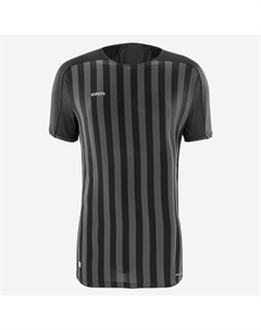 Детская футбольная рубашка с короткими рукавами Viralto Solo Classic - черный/серые полоски Kipsta