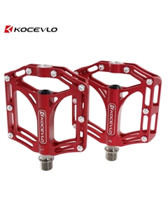 Велосипедные педали KOCEVLO противоскользящие с подшипниками из алюминиевого сплава, красный Lebycle