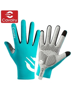 Перчатки для велоспорта ветрозащитные амортизирующие, голубой Cavalry