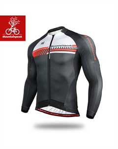 Велосипедное джерси мужское road PRO+ с длинными рукавами летнее на молнии L, черно-белый Mountainpeak