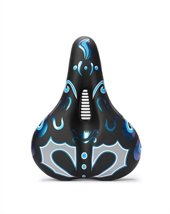 Велосипедное седло силиконовое с принтом, синий Shengxin