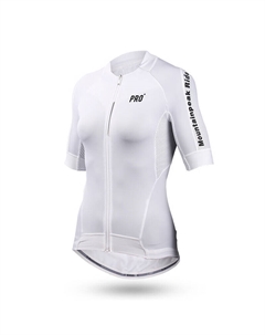 Велосипедное джерси женское Road PRO+ с короткими рукавами из дышащего материала L, белый Mountainpeak