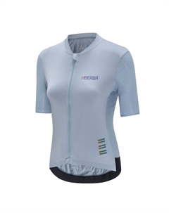 Велосипедное джерси женское HSW PRO с коротким рукавом однотонное XS-XXL, голубой Mountainpeak