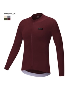 Велосипедное джерси с длинными рукавами однотонное весна-лето S-XXL, бордовый Mountainpeak