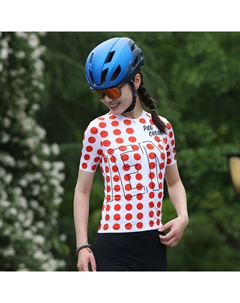 Футболка для езды на велосипеде с короткими рукавами светоотражающая, красный/белый Mountainpeak