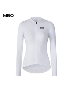 Кофта женская для велоспорта весенне-летняя с длинными рукавами с логотипом, белый Mbo