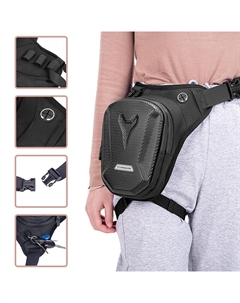 Сумка для ног RZAUAHU тактическая многофункциональная 20*14,5*8 см, черный Shengxin