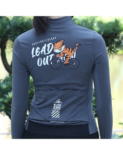 Кофта для езды на велосипеде с длинными рукавами и принтом, серый Mountainpeak