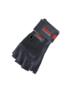 Кожаные перчатки для тяжелой атлетики, черный York