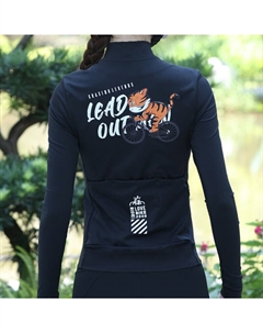 Кофта для езды на велосипеде с длинными рукавами и принтом на спине, черный Mountainpeak