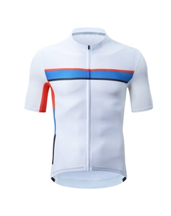 Кофта мужская велосипедная тонкая с коротким рукавом, белый Mountainpeak