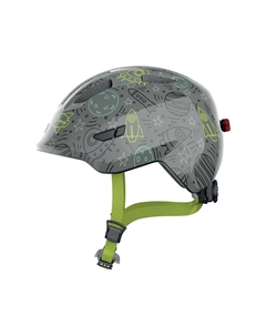 Велосипедный шлем SMILEY 3.0 LED детский, женский, мужской, цвет Grey Space Abus