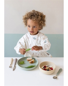 Нагрудник BIB SLEEVED UNISEX, цвет beige/blue Cam cam copenhagen