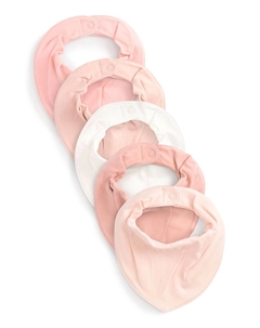 Нагрудники 5 PACK DRIBBLE STANDARD, цвет pink Next