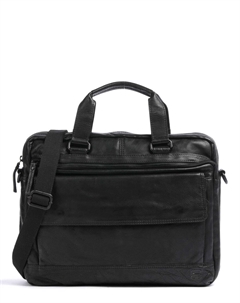 Портфель Apache 15 дюймов из зерненой кожи, черный Spikes & sparrow