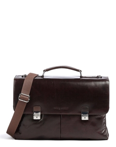 Портфель Romano 16 дюймов из воловьей кожи, коричневый Bugatti