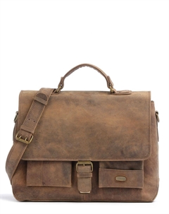 Портфель Antic 15 дюймов из матовой кожи, коричневый Harold's