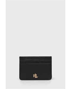 Кожаный визитница Lauren, черный Ralph lauren